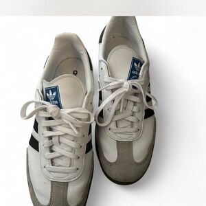 Adidas Men's White, Black, and Gray Sneakers